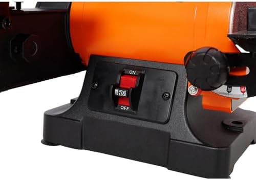 1x30 Belt Sander with 5-Inch Disc, Benchtop Belt Disc Sander with Adjustable Worktable, Miter Gauge, Dual Dust Ports, Quick Belt Change for Woodworking Grinding