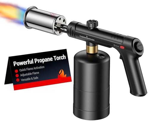ThermoMaven Propane Torch Gun, One-Touch Max Fire Flame Thrower, Black