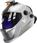 Large View True Color Auto Darkening Welding Helmet with LED Light - Solar Powered, 4 Arc Sensors, 1/1/1/1 Optical Clarity, Wide Shade 4/5-13 for TIG MIG ARC Grind