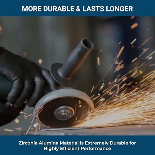 Benchmark Abrasives 4.5" x 7/8" Premium Zirconia T29 Angled Flap Discs 4 1/2 for Angle Grinder, Sanding Discs, Finishing, Rust, Stock Removal- Grinding Wheels 4 1/2 Inch (10 Pack) - 40 Grit