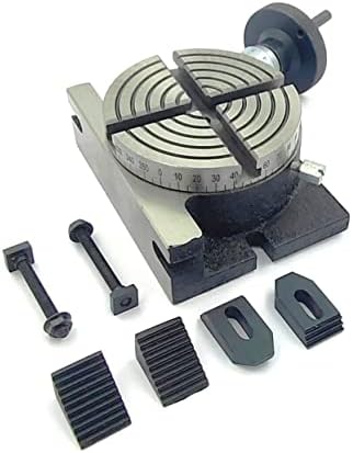 4" Inch (100 mm) Rotary Table 4 Slot for Milling Machine with M6 clamp kit