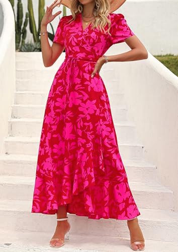 PRETTYGARDEN Women's Boho Floral Summer Maxi Dresses
