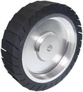 8 x 2 inch Rubber Expansion Centrifugal Wheel Working with Zirconia/Non-Woven Nylon Sanding Bands (8 x 2 x 5/8" Wheel)