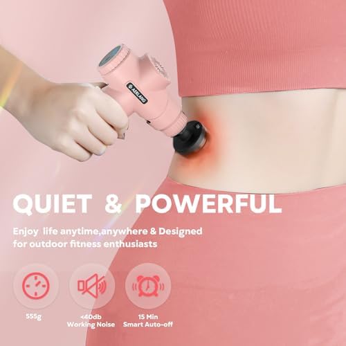 AERLANG Birthday Gifts for Women Massage Gun with Heat deep Tissue Pink