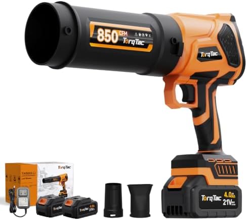 Cordless Leaf Blower, 850CFM Airflow, Handheld & Compact