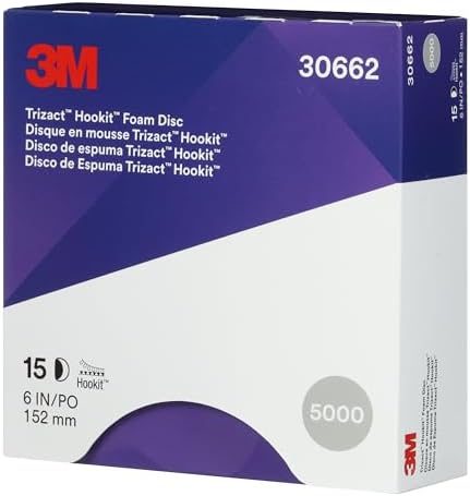 3M Trizact Hookit Foam Disc, 30662, P5000 Grade, 6 in