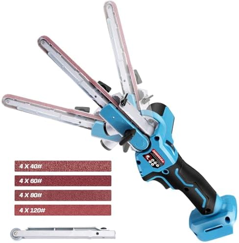 Cordless Brushless Detail Belt Sander Compatible with Makita 18V, 6 Speeds