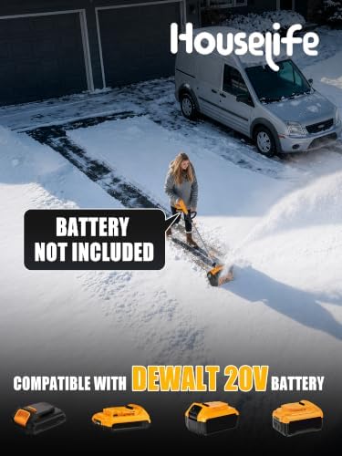 13" Cordless Snow Shovel Compatible with DeWalt 20V MAX Battery (Bare Tool)