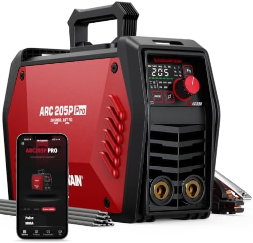 ARCCAPTAIN 205A Pulse Stick Welder, ARC/Lift TIG Welding Machine 10PCS Rods