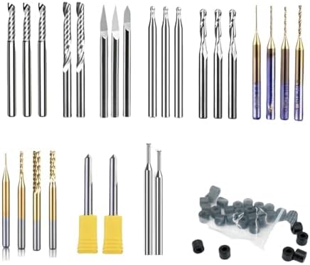 Makera 26pcs 1/8" Essential Milling Bit Set - Standard, End Mills CNC Bits