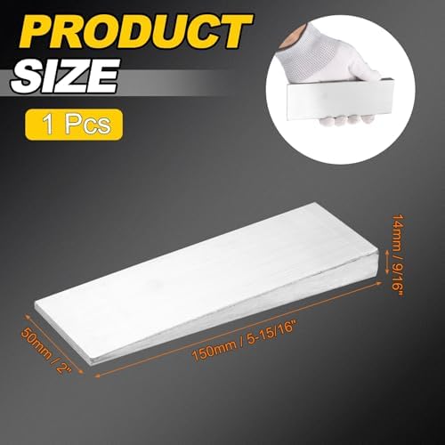 HARFINGTON Stainless Steel Flange Wedge, 9/16" x 2" x 5-15/16" Metal Right Angle Wedges Shims Spreading Flanges Triangle Pipefitting Welding Underpinning Tool for Lathe Milling Machine