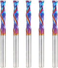 Amana Tool Spektra Extreme Tool Life Solid Carbide CNC Compression Spiral Router Bit, 46177-K-5 5 Pack, 1/4 D x 1-1/4 CH x 1/4 Shk x 3 Inch L 2 Fl