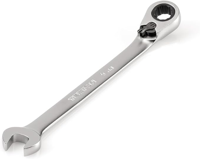 TEKTON 9 mm Reversible Ratcheting Combination Wrench | WRC23409 | 12-Point