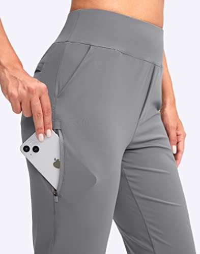 YYV Women's Golf Pants High Waist Stretch Ankle Pants with Pockets