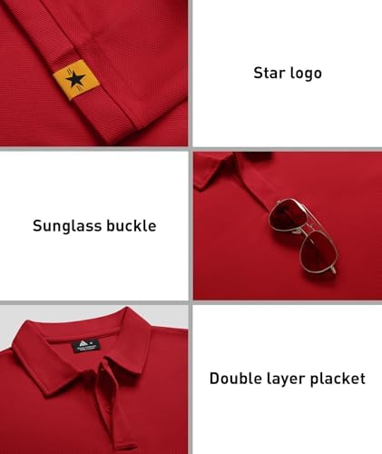 ZITY 3 Pack Mens Golf Polo Shirts Short Sleeve Business Casual T-Shirts