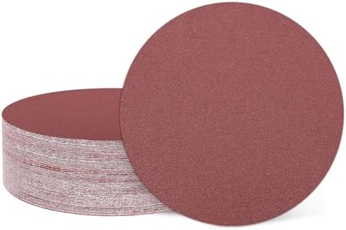 HARFINGTON 25 Pcs 8 Inch Sanding Discs 240 Grit Red Aluminum Oxide