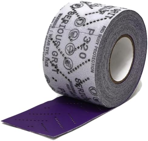 Serious Grit - P320 Grit Ceramic Hook & Loop Sandpaper Roll - 70mm x 12m