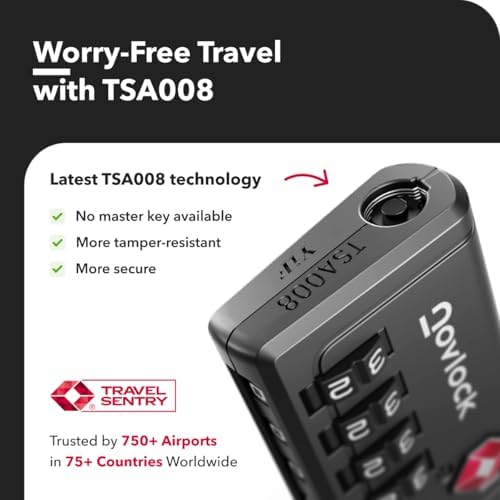 TSA Approved Luggage Locks, Travel Locks with Inspection Indicator