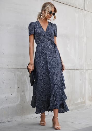 PRETTYGARDEN Women's Boho Floral Summer Maxi Dresses