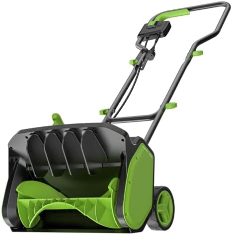 STEELITE 17 Inch Electric Cord Snow Shovel with Wheels