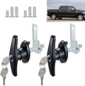 2PCS Keyed Alike Truck Cap T-Handle Locks, Camper Shell Accessories | Left & Right Set, Zinc Alloy Rustproof, Keyed Alike Design, Easy Installation, Fits Pickup Camper Shell Trailer Doors