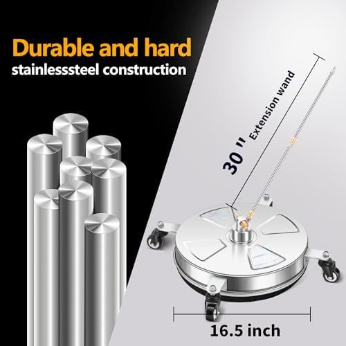 LidoDola 16'' Pressure Washer Surface Cleaner, Power Washer Accessory