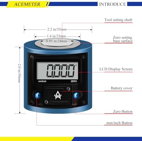 Electronic Z Axis Zero Setter,Digital Height Pre-Setter,Z Axis Pre Setting Device Positioning Tool,CNC Machining Center Blade Adjuster,for CNC Lathe,Milling Machine,Drilling Machine