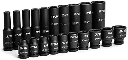 Capri Tools 1/4-Inch Drive Master Impact Socket Set (Shallow & Deep Set / 3/16-9/16 in.)