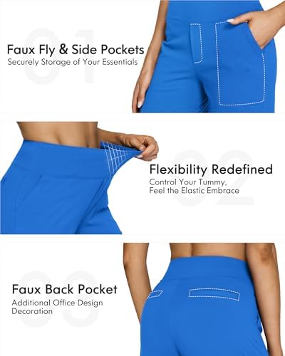 G4Free Yoga Pants for Women Wide Leg Pants with Pockets High Waisted