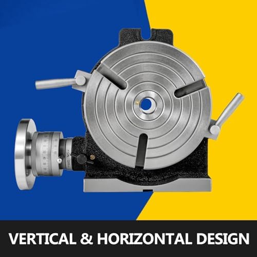 Rotary Table Horizontal Vertical Dividing Plates for Milling Machine Rotary Table Milling Machine Tools (8 IN+3Slot)