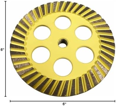 6" Grinding Wheels for Concrete, Granite, and Marble, #60/80 Grit