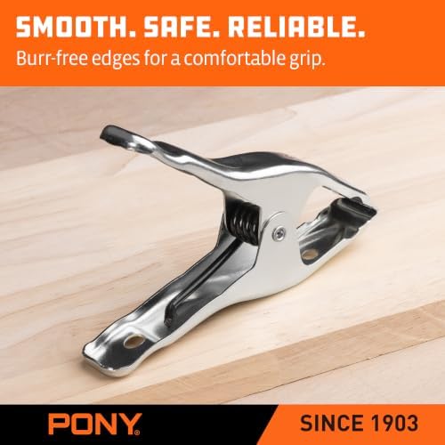 PONY 6" Heavy Duty Metal Spring Clamp Set, 10-Piece