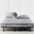 JS Sanders Collection Split Head Sheet Set 4PC Cal. King Size, Silver