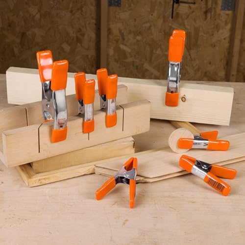 PONY 6" & 4" Heavy Duty Metal Spring Clamps with Protective Tips, 10-Piece