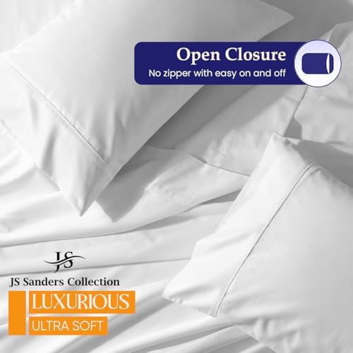 JS Sanders V Berth Boat Sheet 3 Pcs 600 TC Egyptian Cotton,White