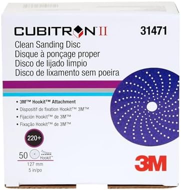 3M Cubitron II Hookit Clean Sanding Abrasive Disc 31471, 5 in, 220+ Grade