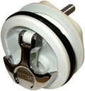 Whitecap T-Handle Latch - Chrome Plated Zamac/White Nylon - No Lock - Freshwater Use Only Marine RV Boating Accessories