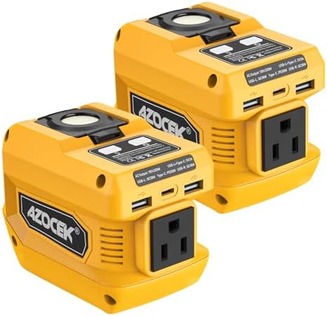 220W Azocek Power Inverter Compatible with Dewalt 20V Battery