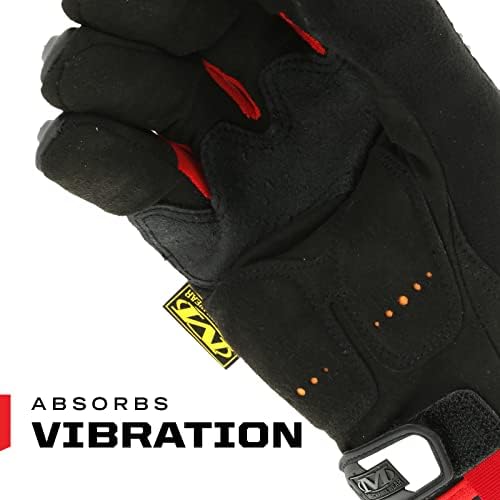 Mechanix Wear M-Pact Impact Resistant Work Gloves Red/Black Medium