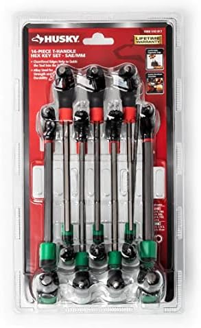 Husky 14-Piece SAE and Metric T-Handle Hex Key Set