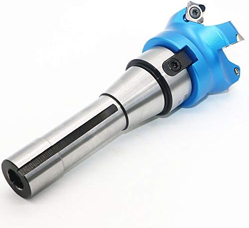 2 Inch Face Milling Cutter Aluminum KM12 50MM CNC End Milling Cutter Holder + R8-FMB22 Shank Face Shell Mill Arbor + 4pcs SEHT1204 Carbide Inserts + 8mm Hexagon Wrench + T20 Wrench CNC Machine Tools
