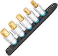 Hazet 986G-SR/5 Smart Rail with Magnetic Base, 5 Slots, Drive: Square 12.5 mm (1/2 Inch), Output: Inner Hexagonal Profile, Plastic Socket Strip for Socket Spanner