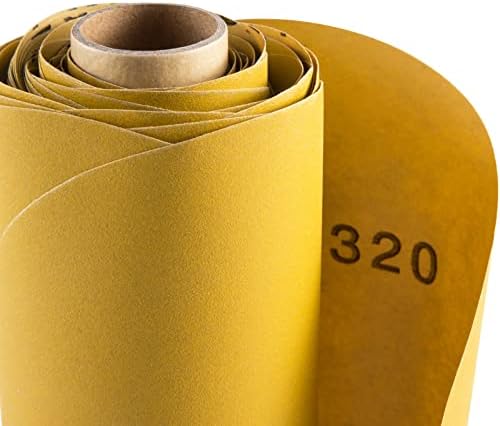 S SATC 400 PCS PSA Sanding Discs 6 Inch Sandpaper Roll Self Stick 320 Grit Aluminum Oxide Sandpaper for Wood Auto Body Metal