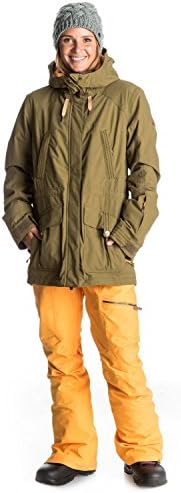 Roxy Women's Nadia Ski Pant – 10K Waterproof, Insulated, PFAS-Free, Adjustable Waist & Snow Gaiters