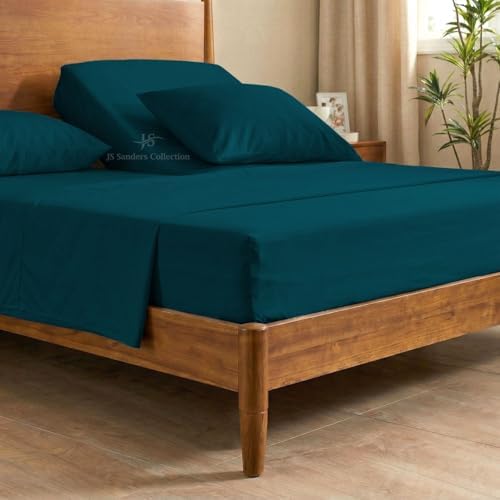 JS Sanders Collection Split Head Sheet Set 4PC King Size, Teal