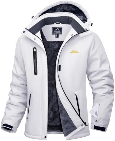 MAGCOMSEN Womens Winter Coats Waterproof Ski Snow Warm Fleece Rain Jacket