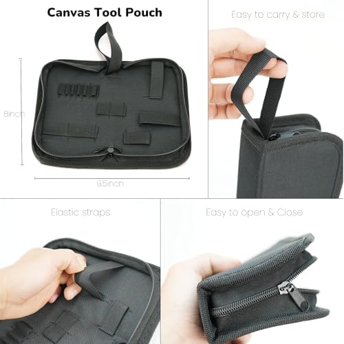 Vinyl Wrap Tool Kit with 2000W Heat Gun - Car Window Tint Kit - Includes Felt Squeegee, Magnets, Tool Pouch, Knife & Gloves for Auto Film, PPF, Decal