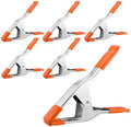 PONY 11-3/8" Heavy Duty Metal Spring Clamps with Protective Tips, 6-Piece