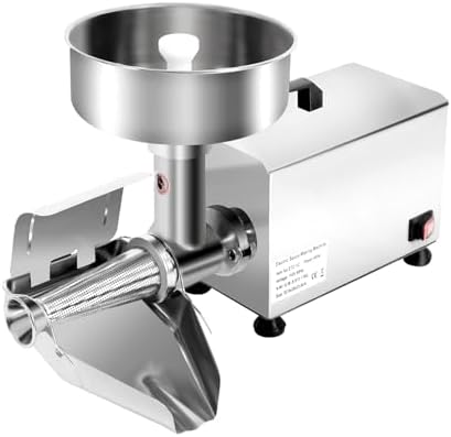 110V 450W Electric FOOD STRAINER, 50KG/H Tomato Milling Machine Commercial Grade Stainless Steel Tomato Press and Strainer, Food Sauce Maker Fruit Press Squeezer for Ketchup Strawberry Blueberry