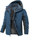 Mens Winter Snow Jacket Waterproof Ski Jackets Snowboard Rain Warm Coat Insulated Hood Fleece Lined